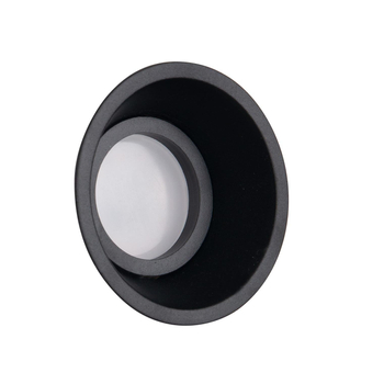 Nowoczesna LAMPA wpuszczana DEEP H0111 Maxlight okrągłe oczko metalowe podtynkowe czarne