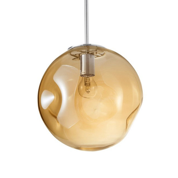 Nowoczesna lampa wisząca Luces Exclusivas LE41954 szklana kula ball szampańska chrom
