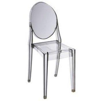 Salonowe krzesło Bing do pokoju nowoczesne transparentne 