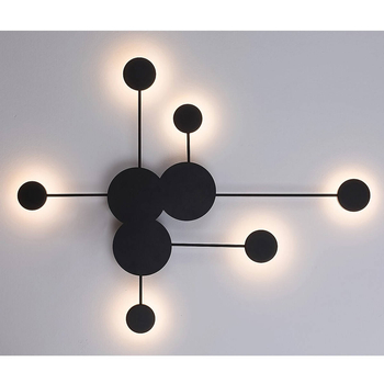 Ścienna LAMPA kinkiet AMADEO 6260 Rabalux metalowa OPRAWA dekoracyjna LED 21W 4000K molekuły furano czarna