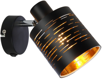 Ścienna lampa regulowana Tunno 15342- 1 czarna złota