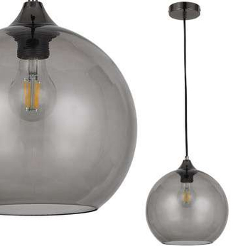 Skandynawska LAMPA wisząca TANESHA 6438 Rabalux szklana OPRAWA loftowa ZWIS kula ball metaliczna czarna