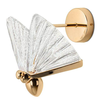 Stylowa lampa ścienna Butterfly MSE010100324 skrzydła złote