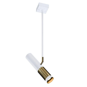 Sufitowa lampa nowoczesna KAVOS regulowana do przedpokoju biała mosiądz
